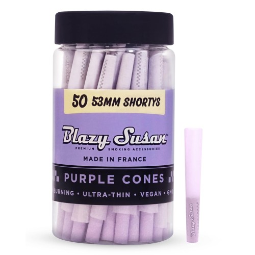 Blazy Susan Purple Cones 53mm 50ct Jar*