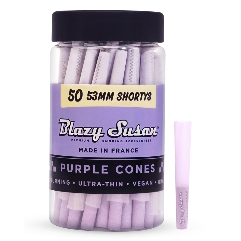 Blazy Susan Purple Cones 53mm 50ct Jar*